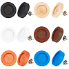 36Pcs 6 Colors Wooden Stud Earring Findings FIND-SC0008-97-1