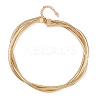Alloy Wrap Round Snake Chain 3-Strand Choker Necklaces for Women Men LS-NJEW-C090-02G-2