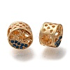 Rack Plating Alloy Rhinestone European Beads PALLOY-P307-06G-1