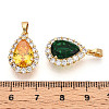 Brass Micro Pave Cubic Zirconia Pendants KK-N272-01G-M-3