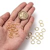 Brass Open Jump Rings KK-M165-10mm-01G-RS-6
