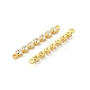 SHEGRACE Brass Pave Clear Cubic Zirconia Connector Charms XGRQ3P195-639G-2