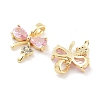 Brass Micro Pave Cubic Zirconia Pendants KK-P271-06G-B-2