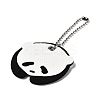 Imitation Leather Panda Pendant Decorations HJEW-M006-01-2