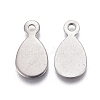 Tarnish Resistant 201 Stainless Steel Stamping Blank Tag Charms STAS-F207-21P-2