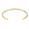 Twisted Brass Enamel Cuff Bangle BJEW-T020-02I-NF-2