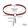 Bohemian Style Alloy Feather Charm & Synthetic Turquoise Pendant Choker Necklaces FS-WGABF31-01-2
