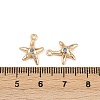 Brass Micro Pave Cubic Zirconia Charms KK-G535-05A-G-3