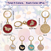 20Pcs 5 Colors Butterfly Alloy Enamel Locking Pendant Stitch Markers HJEW-SC00036-2