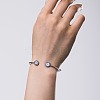 Evil Eye Rhodium Plated 925 Sterling Silver Micro Pave Cubic Zirconia Cuff Bangles for Women BJEW-C062-06P-2