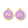 Golden Plated Alloy Enamel Charms LS-ENAM-S118-10N-1
