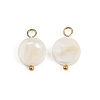 Natural Shell Disc Pendants X1-STAS-D378-31G-1