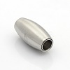 Tarnish Resistant 304 Stainless Steel Matte Surface Magnetic Clasps with Glue-in Ends LS-STAS-O042-C-12-3