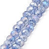 Spray Painted Imitation Jade Glass Beads Strands GLAA-P058-01A-07-1