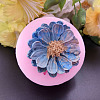 Flower Shape DIY Food Grade Silicone Molds AJEW-P046-49-4