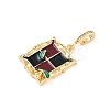 Brass Enamel Pendants KK-U043-12G-01-2