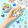 40Pcs Mixed Shape UV Plating Rainbow Iridescent Acrylic Beads DIY-YW0017-03-4