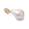 Natural Baroque Keshi Pearl Pendants PALLOY-JF05219-01-2