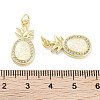 Brass Micro Pave Clear Cubic Zirconia Pendants KK-L213-042G-03-3