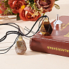DIY Natural Tiger Eye & Indian Agate Octagon Perfume Bottle Pendant Necklaces Making Kits DIY-GA0007-76-4