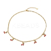 Dainty Heart & Cherry Alloy Enamel Pendant Necklaces Set for Teen Girl Women NJEW-JN03757-3