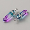 Glass Double Terminal Pointed Pendants G-WH0016-41H-2