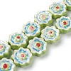 Handmade Porcelain Flower Beads Strands PORC-J008-04C-2