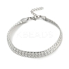 Non-Tarnish 304 Stainless Steel Herringbone Chain Bracelet BJEW-D028-02D-01P-1
