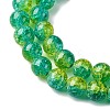 Spray Painted Crackle Glass Beads Strands CCG-Q002-12mm-07-3
