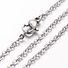 Non-Tarnish 304 Stainless Steel Cable Chain Necklaces NJEW-H445-16P-2