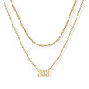 304 Stainless Steel Figure Pendant Double Layer Necklaces for Women FS-WGF1C2D-03-1