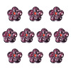 10Pcs Transparent Handmade Bumpy Lampwork Beads LAMP-TADJ0001-48A-2