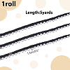 5 Yards Polyester Lace Ribbon with Round Plastic Pearl Beaded Edge OCOR-WR0001-69B-2