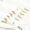 304 Stainless Steel Leaf Stud Earrings for Women EJEW-R008-02G-2
