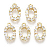 Brass Micro Pave Cubic Zirconia Charms KK-T060-05-C-G-NF-1