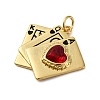 Brass Micro Pave Cubic Zirconia Pendants X-KK-P308-80G-2