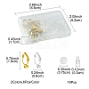 12Pcs 2 Color Brass Clip-on Earring Converters Findings KK-FS0001-31-4