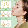 Brass Leverback Earring Findings with Jump Rings & Brass Rings DIY-PH0023-17-6