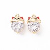 Brass Micro Pave Cubic Zirconia Charms X-KK-N231-130-NF-1