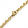 Trendy Unisex 201 Stainless Steel Cable Chain Necklaces NJEW-L043-18G-3