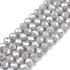 Electroplate Glass Beads Strands EGLA-A044-P3mm-A19-1