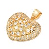 Brass Micro Pave Cubic Zirconia Pendants KK-A241-12G-04-2