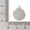 304 Stainless Steel Pendants STAS-B074-08P-07-3