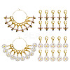 10Pcs 2 Style Alloy Enamel Pendant Locking Stitch Markers HJEW-HY00117-1