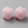 Hexagon Food Grade Eco-Friendly Silicone Focal Beads SIL-WH0012-039A-2