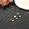Enamel & Shell Pearl & Glass Heart Pendant & Necklaces & Bracelets Sets SJEW-Q002-03G-4