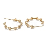 Half Hoop Sparkling Cubic Zirconia Stud Earrings for Girl Women EJEW-H126-02G-3