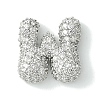 Rack Plating Brass Clear Cubic Zirconia Pendants KK-S378-01P-W-1