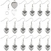 DIY Heart Dangle Earring Making Kits DIY-FS0009-18-1