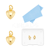2Pcs 925 Sterling Silver Puffed Heart Charms with Jump Rings STER-UN0001-61G-7